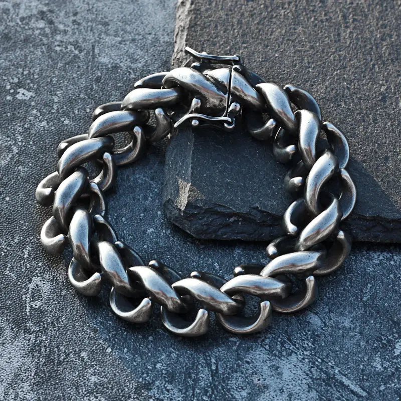 Heavy Spine Style Stainless Steel Bracelet