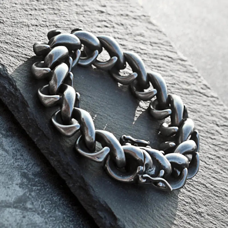 Heavy Spine Style Stainless Steel Bracelet