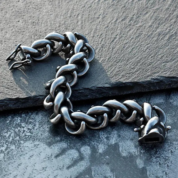 Heavy Spine Style Stainless Steel Bracelet