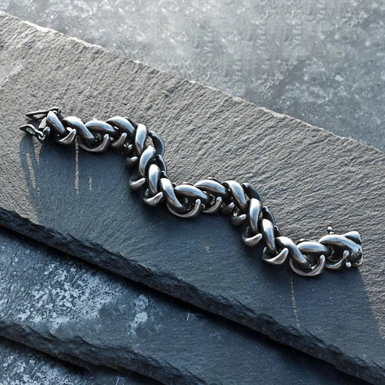 Heavy Spine Style Stainless Steel Bracelet