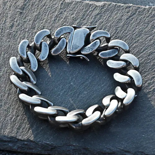 Heavy Spine Style Stainless Steel Bracelet