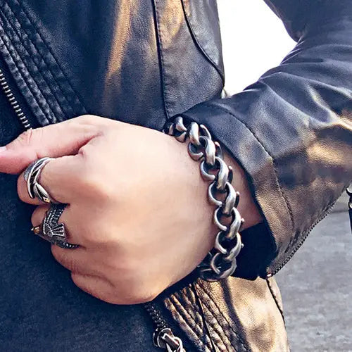 Heavy Spine Style Stainless Steel Bracelet
