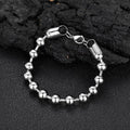 Hip Hop Bead Stainless Steel Chain-Silver