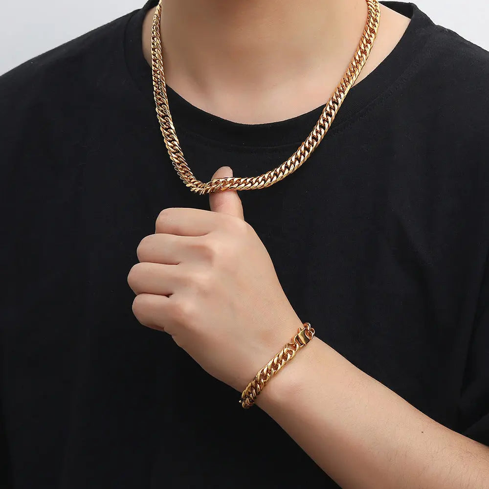Hip Hop Lobster Clasp Chain-Gold