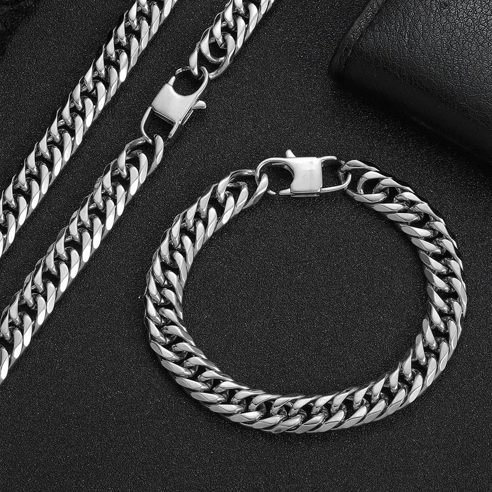 Hip Hop Lobster Clasp Chain-Silver