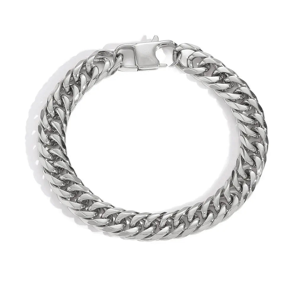 Hip Hop Lobster Clasp Chain-Silver