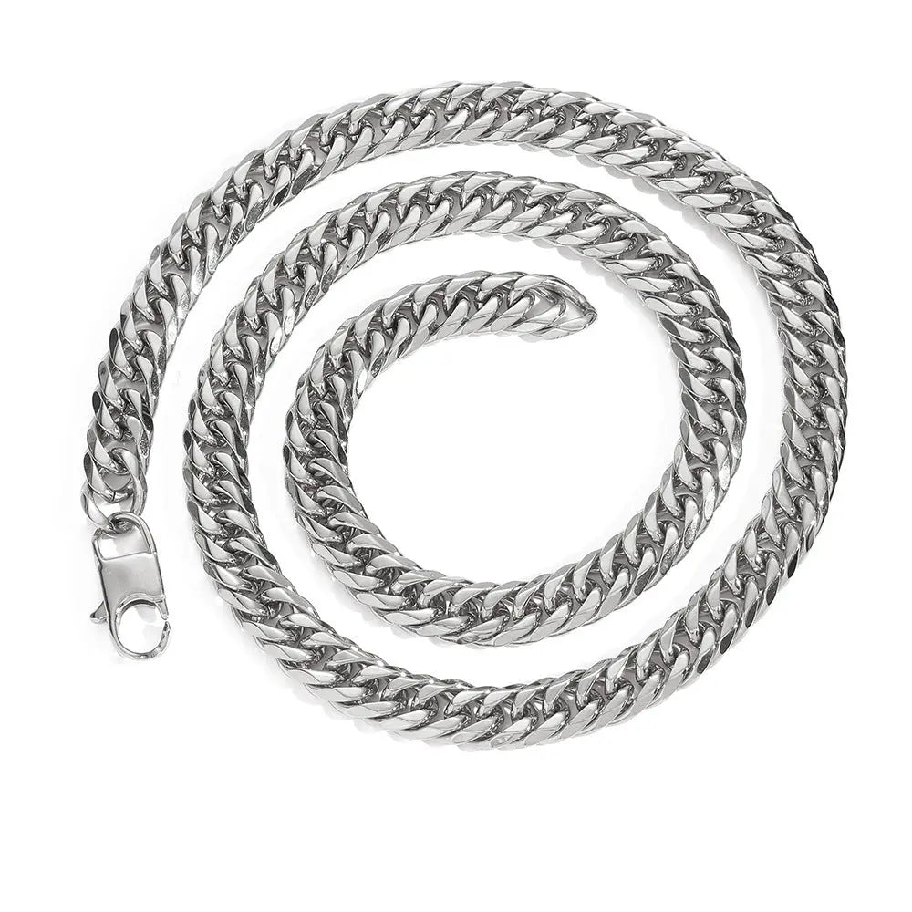 Hip Hop Lobster Clasp Chain-Silver