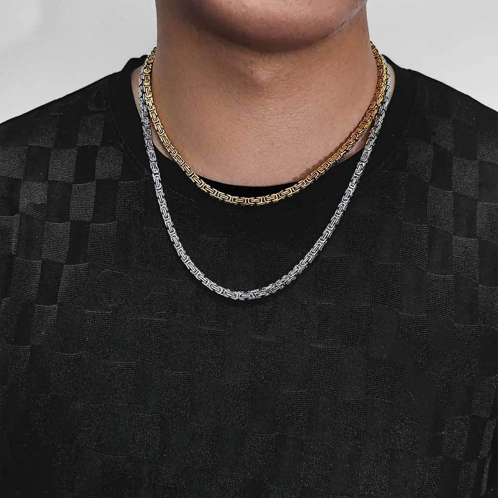 Hip Hop Stainless Steel Imperial Chain-Silver