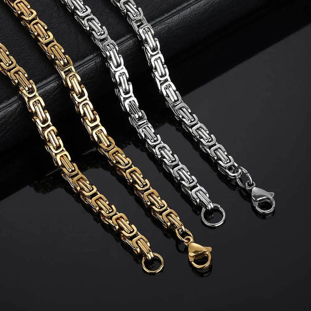 Hip Hop Stainless Steel Imperial Chain-Silver