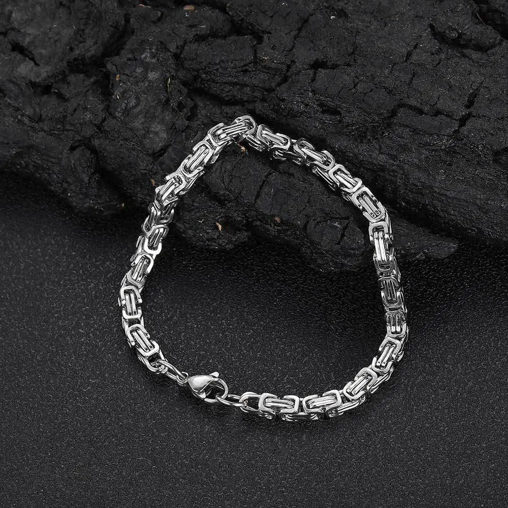 Hip Hop Stainless Steel Imperial Chain-Silver