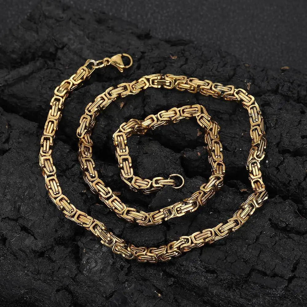 Hip Hop Stainless Steel Imperial Chain-Silver