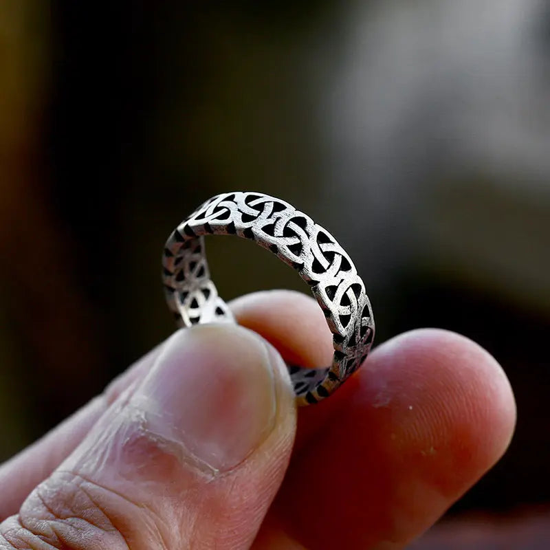 Hollow Celtic Knot Stainless Steel Ring