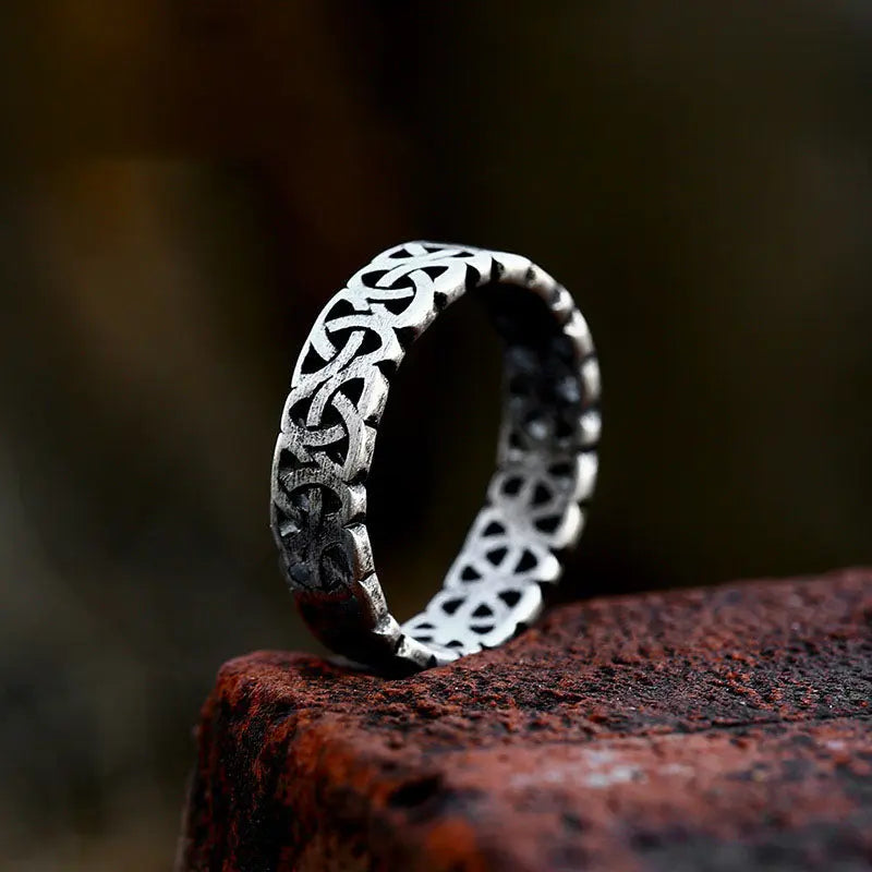 Hollow Celtic Knot Stainless Steel Ring