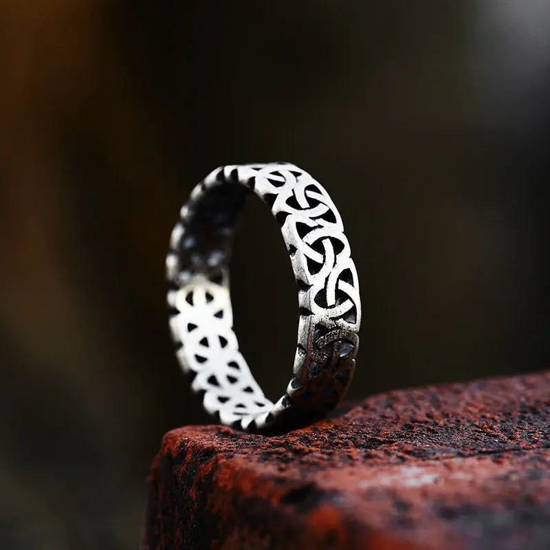 Hollow Celtic Knot Stainless Steel Ring