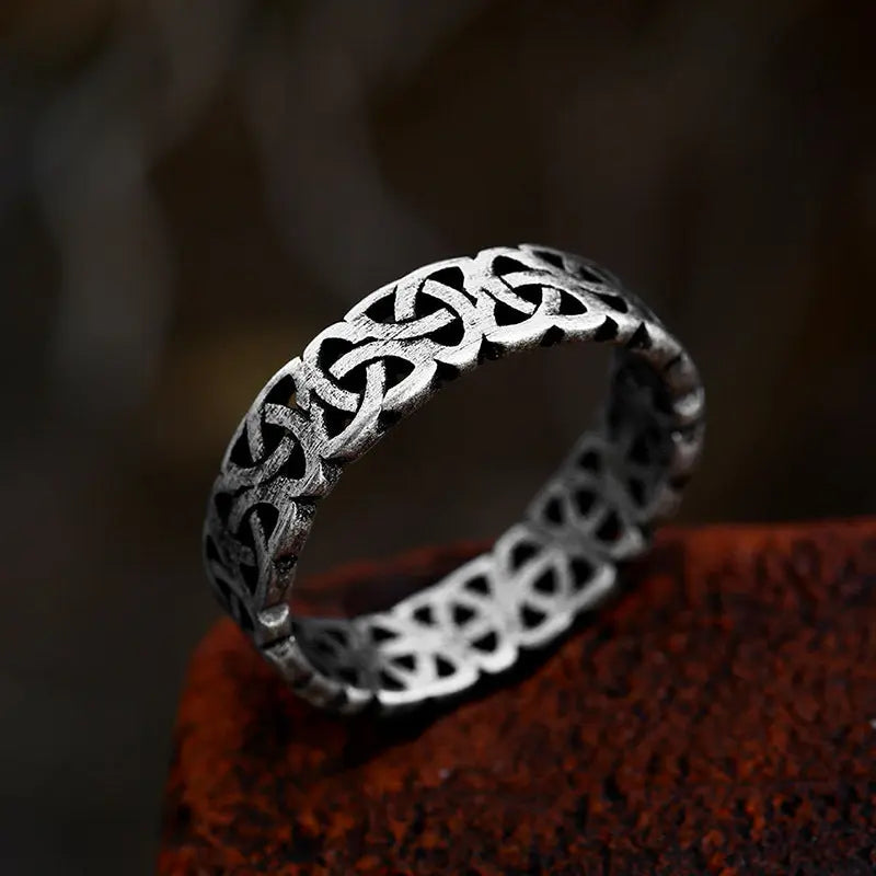 Hollow Celtic Knot Stainless Steel Ring