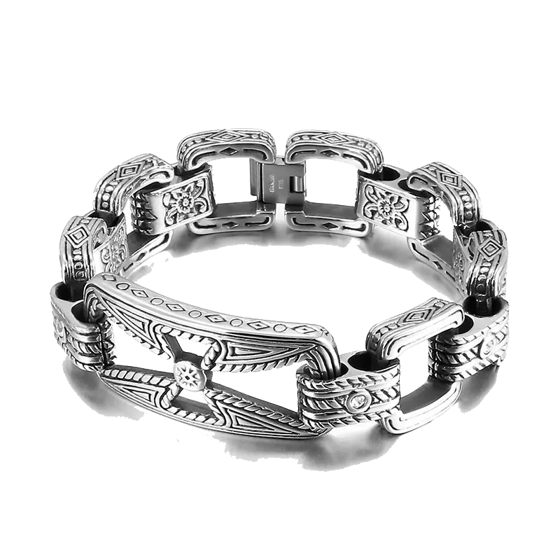 Hollow Cross Stainless Steel Bracelet