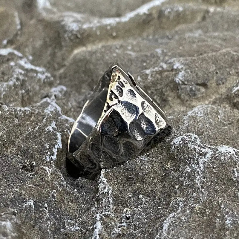 Hollow Cross Stainless Steel Ring