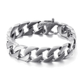 Hook Clasp 316L Stainless Steel Miami Chain Bracelet