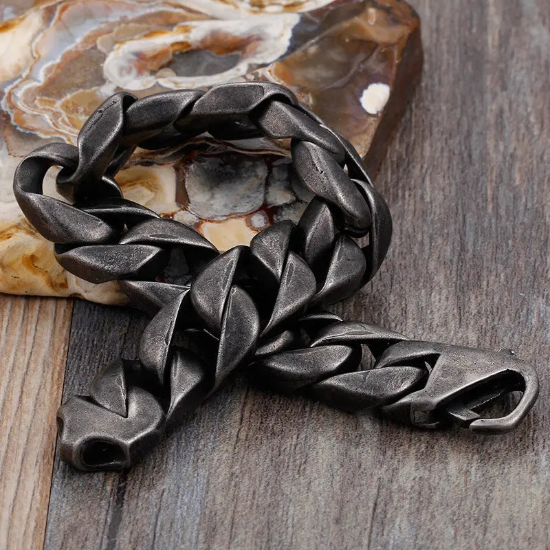 Hook Clasp 316L Stainless Steel Miami Chain Bracelet