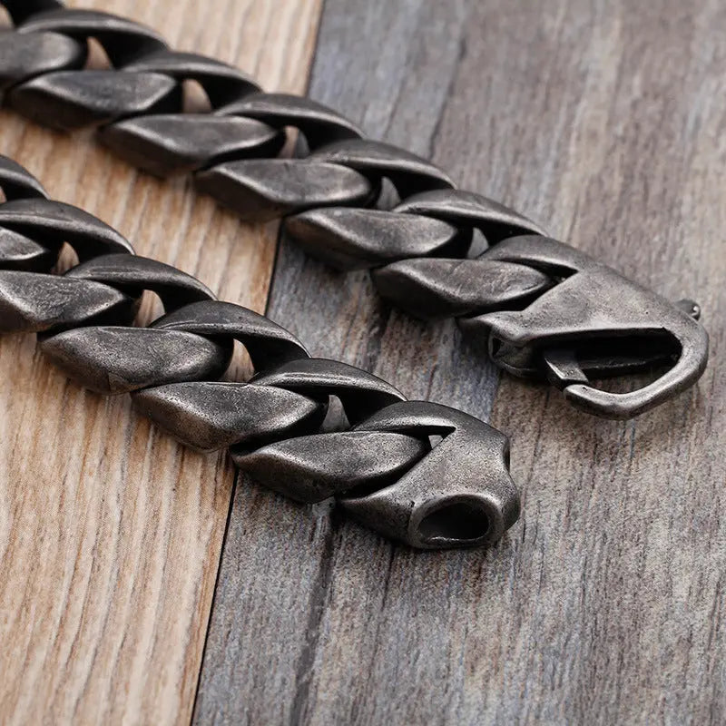 Hook Clasp 316L Stainless Steel Miami Chain Bracelet