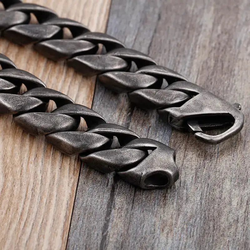 Hook Clasp 316L Stainless Steel Miami Chain Bracelet