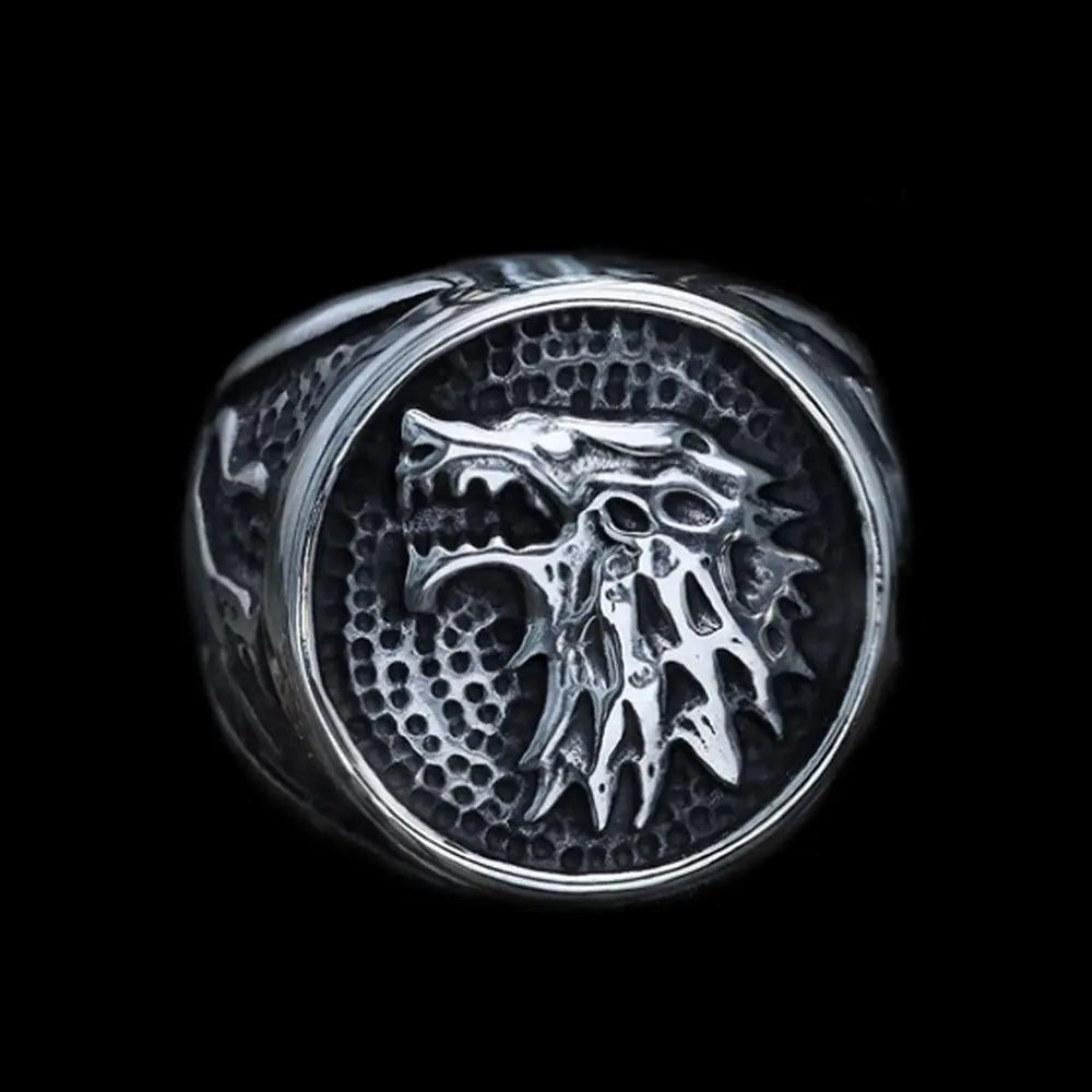 House Stark Direwolf Stainless Steel Ring