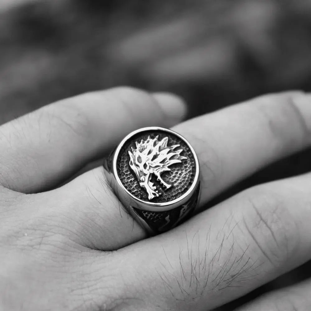 House Stark Direwolf Stainless Steel Ring