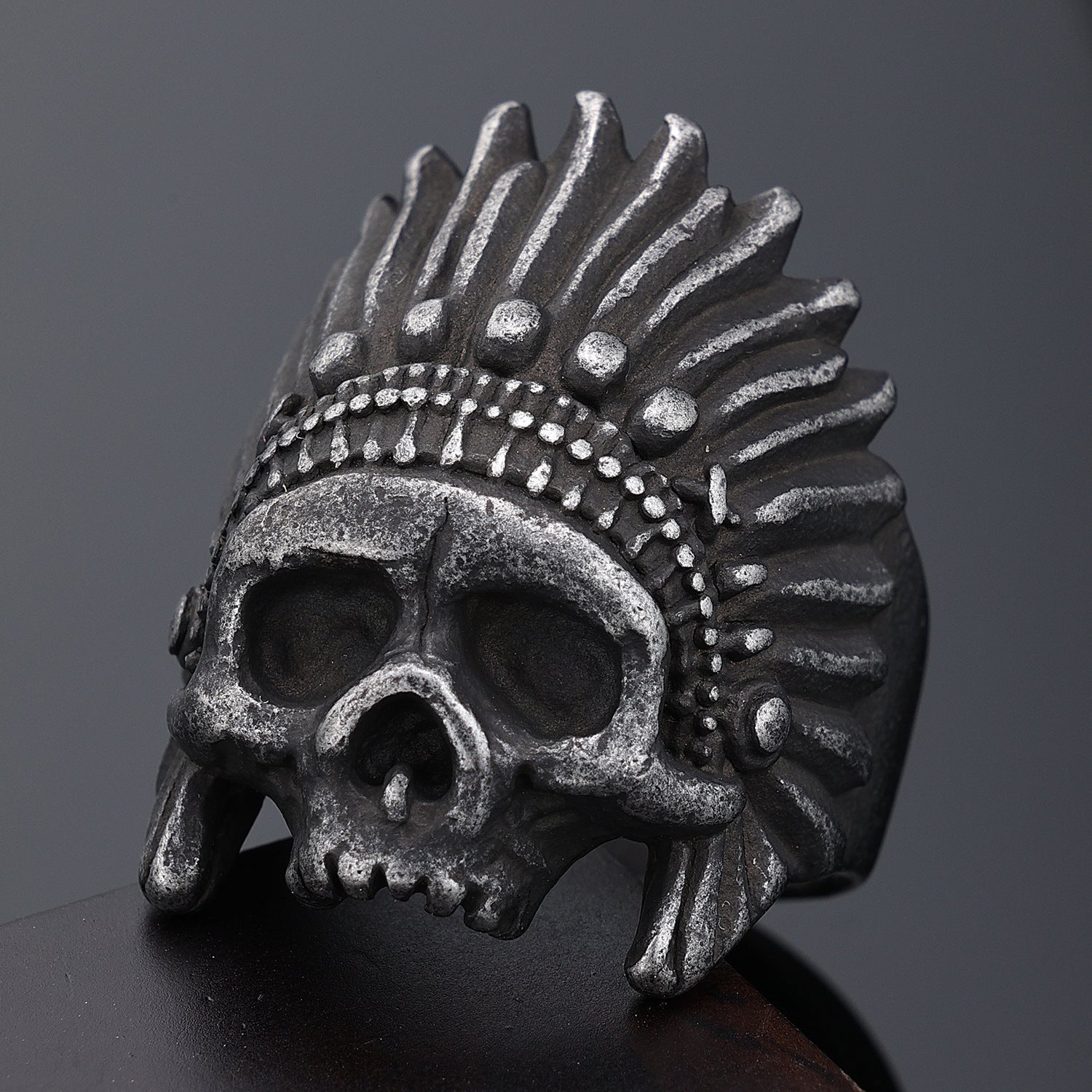 Indian Skull Stainless Steel Ring