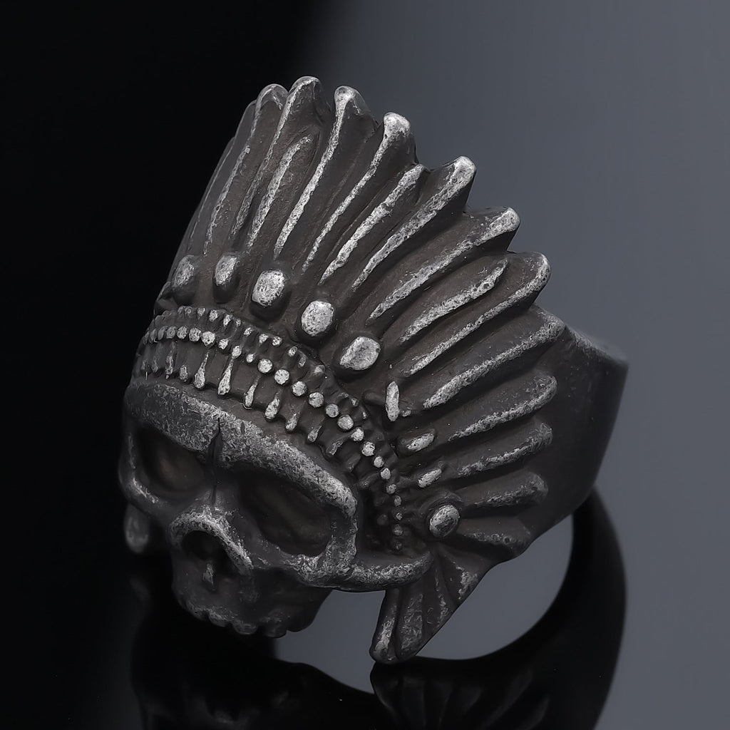 Indian Skull Stainless Steel Ring
