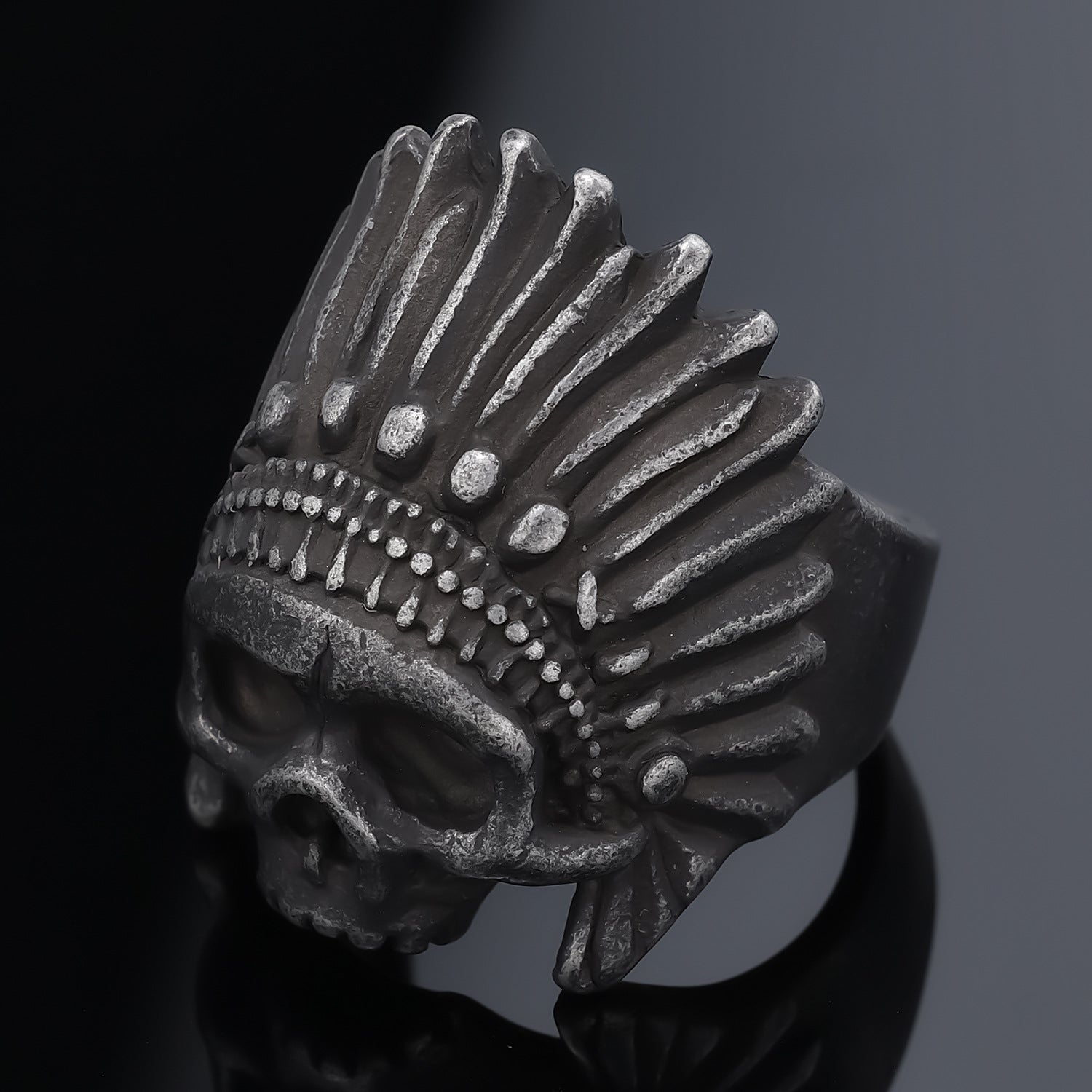 Indian Skull Stainless Steel Ring