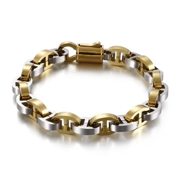Interlocking Stainless Steel Bracelet