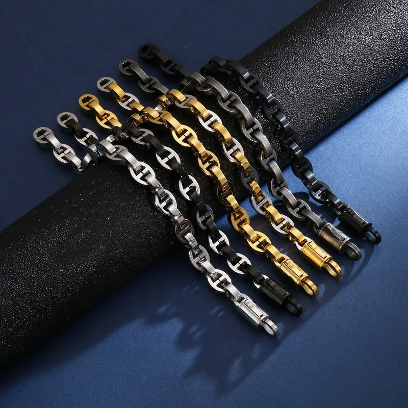 Interlocking Stainless Steel Bracelet