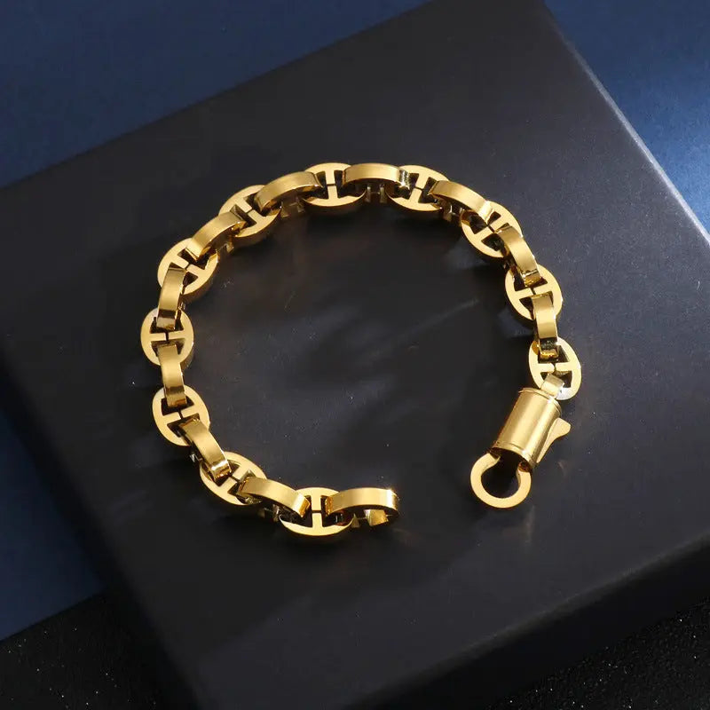 Interlocking Stainless Steel Bracelet