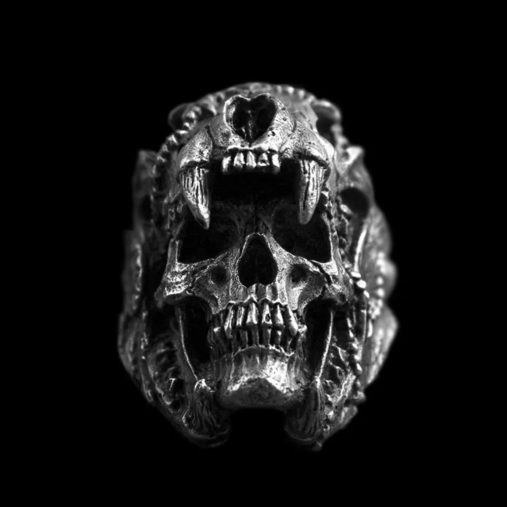 Jaguar Skull Stainless Steel Biker Ring