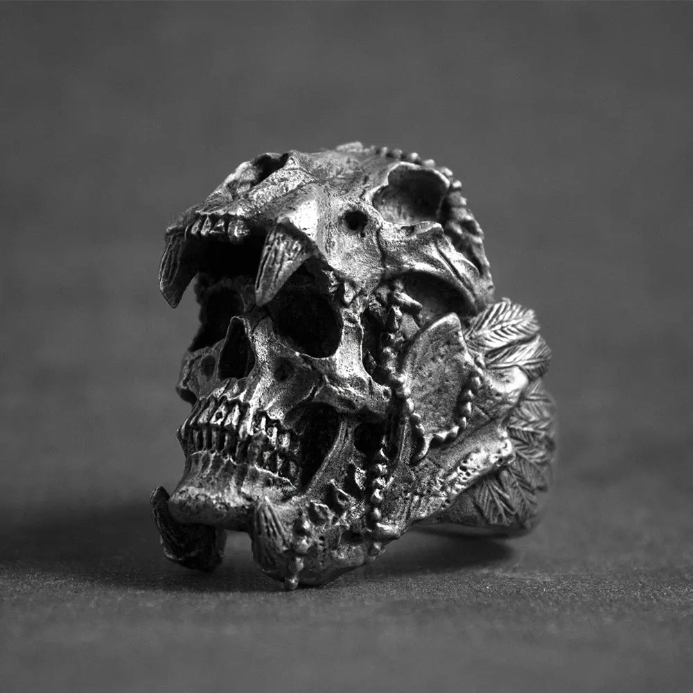 Jaguar Skull Stainless Steel Biker Ring
