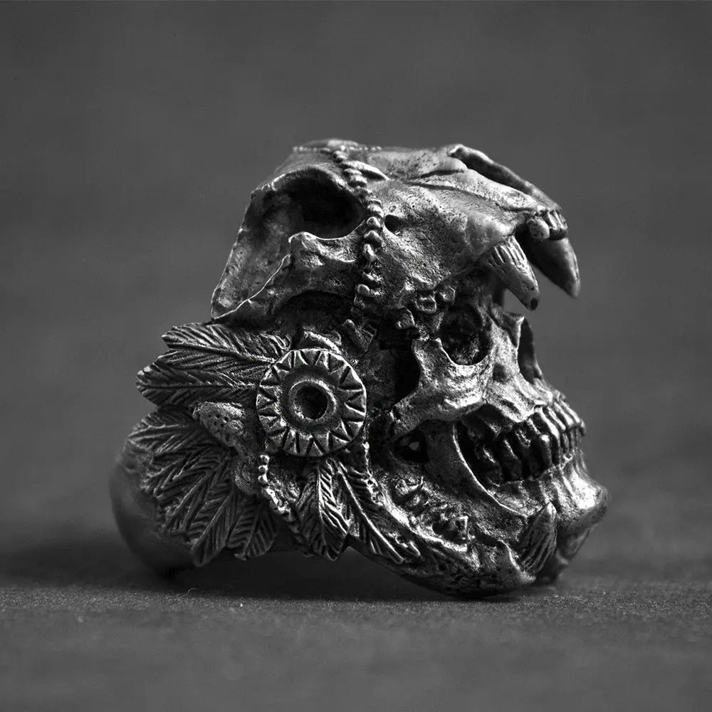 Jaguar Skull Stainless Steel Biker Ring