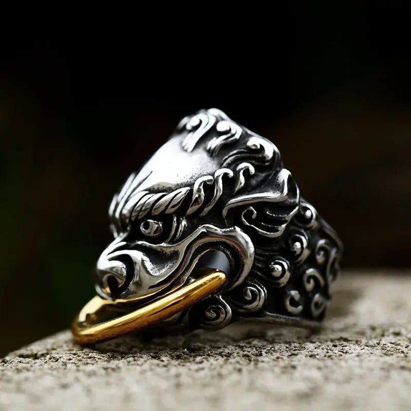 Kirin Head Stainless Steel Ring