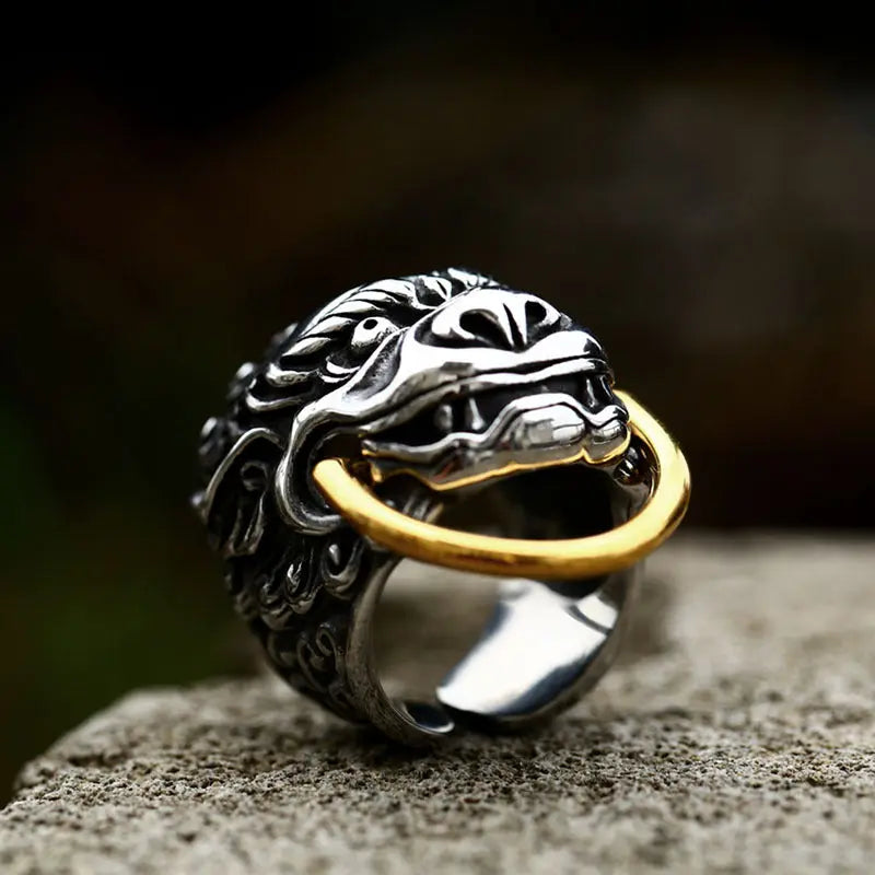 Kirin Head Stainless Steel Ring