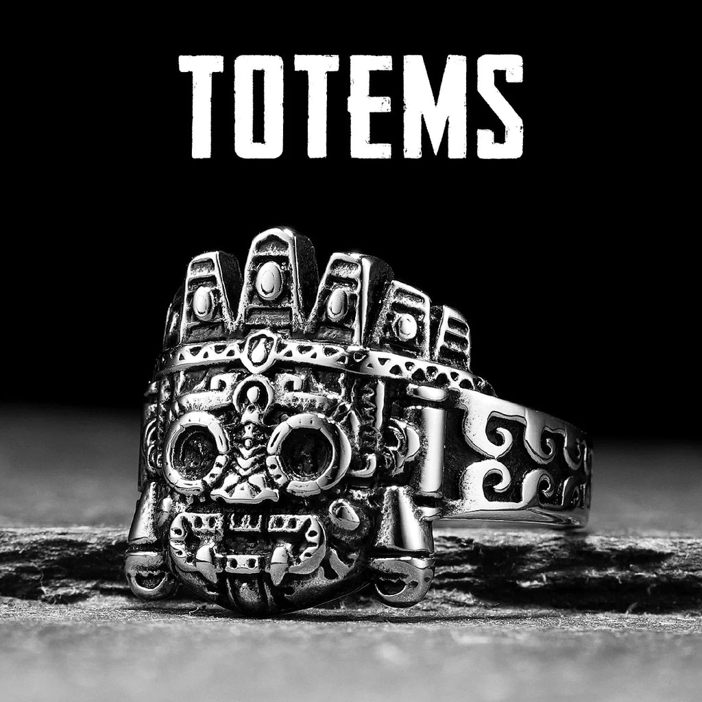 Aztec Totem Deity Ring