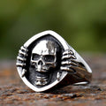 Shield Skull Claw Gothic Stainless Steel Ring