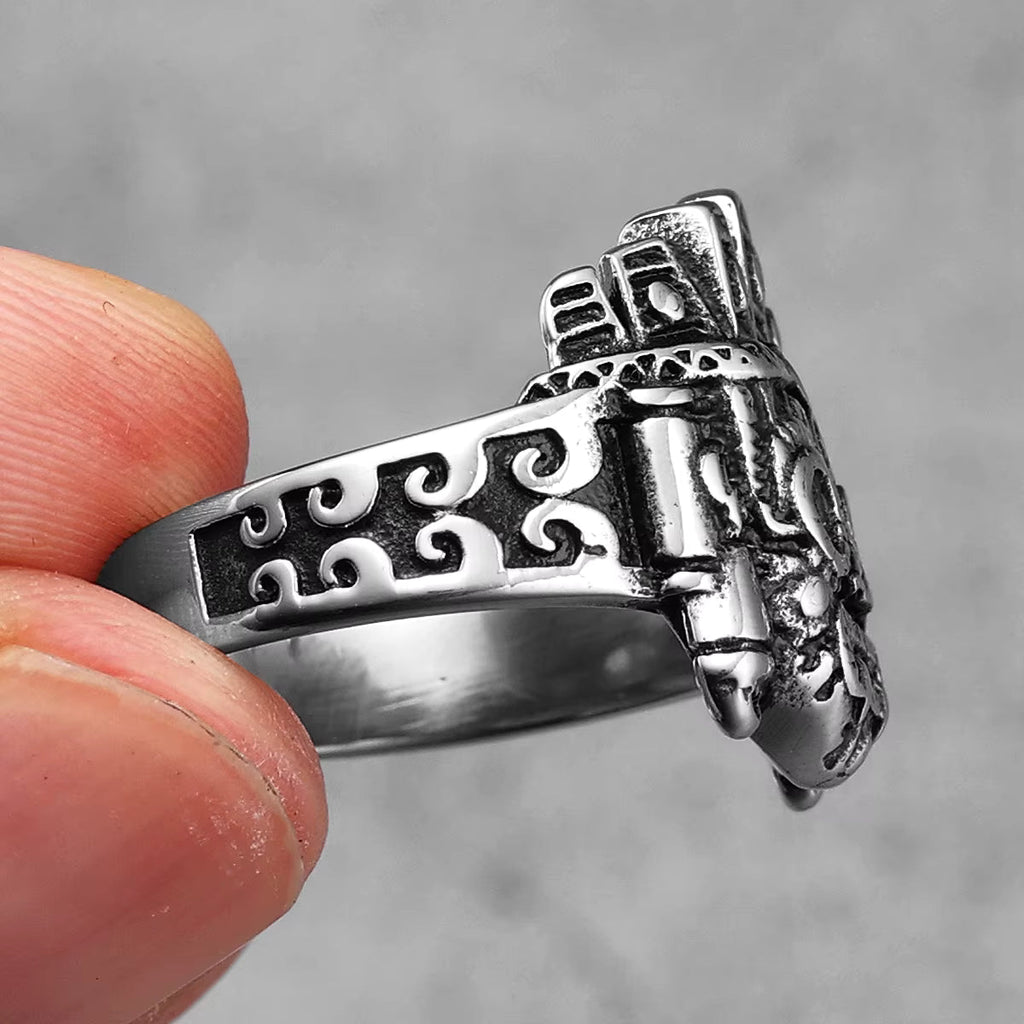 Aztec Totem Deity Ring