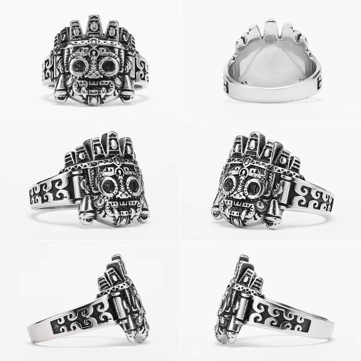Aztec Totem Deity Ring