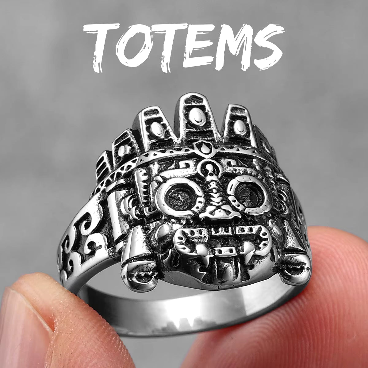 Aztec Totem Deity Ring