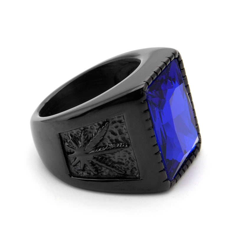 Maple Leaf Stainless Steel Ring