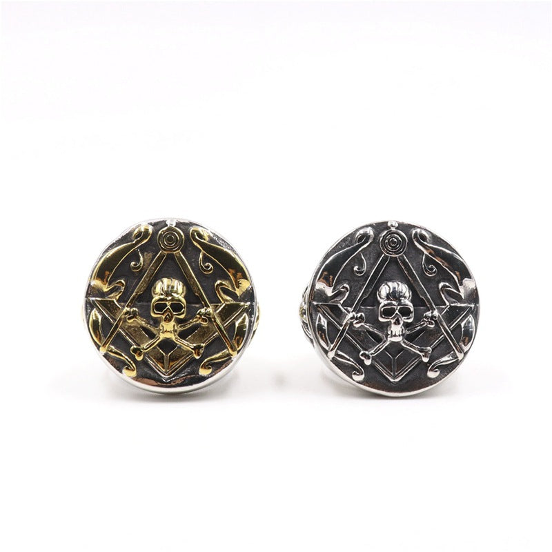 Masonic Skull Stainless Steel Ring