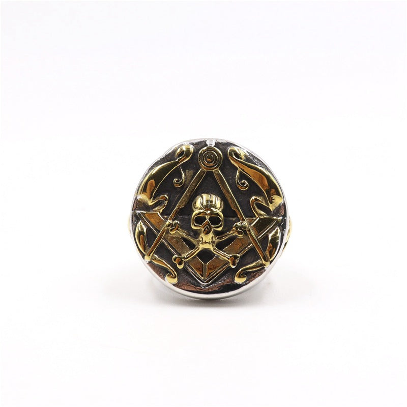 Masonic Skull Stainless Steel Ring
