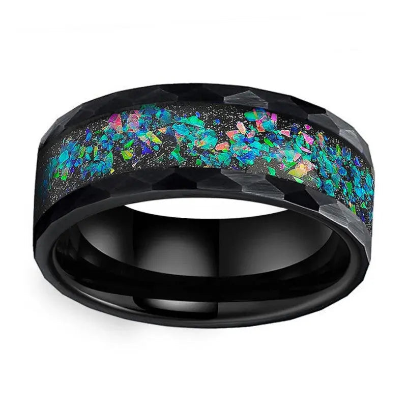 Matte Tungsten Opal Ring