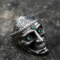 Mayan God Skull Stainless Steel Ring