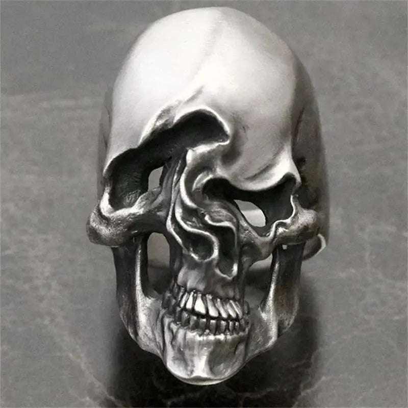 Melting Skull Stainless Steel Ring