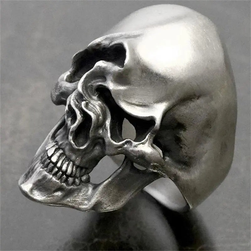 Melting Skull Stainless Steel Ring
